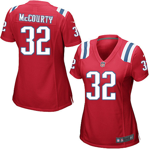 Nike Patriots #32 Devin McCourty Red Alternate Women's Stitched NFL Elite Jersey - Click Image to Close